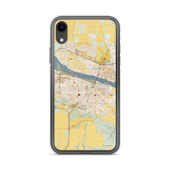Custom Kennewick Washington Map Phone Case in Woodblock