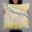 Person holding 22x22 Custom Kennewick Washington Map Throw Pillow in Woodblock