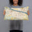 Person holding 20x12 Custom Kennewick Washington Map Throw Pillow in Woodblock
