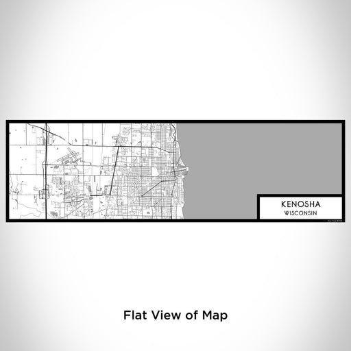 Flat View of Map Custom Kenosha Wisconsin Map Enamel Mug in Classic