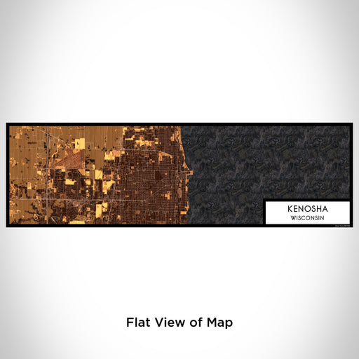Flat View of Map Custom Kenosha Wisconsin Map Enamel Mug in Ember
