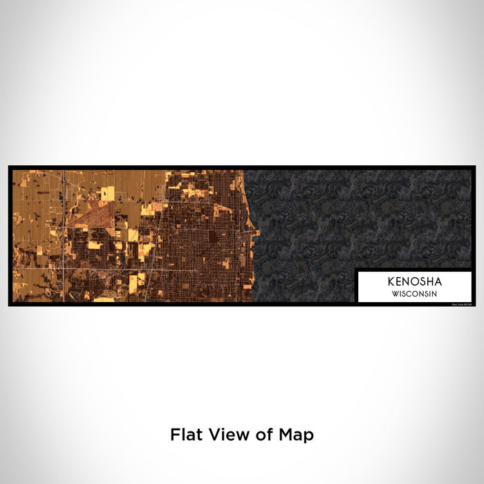 Flat View of Map Custom Kenosha Wisconsin Map Enamel Mug in Ember