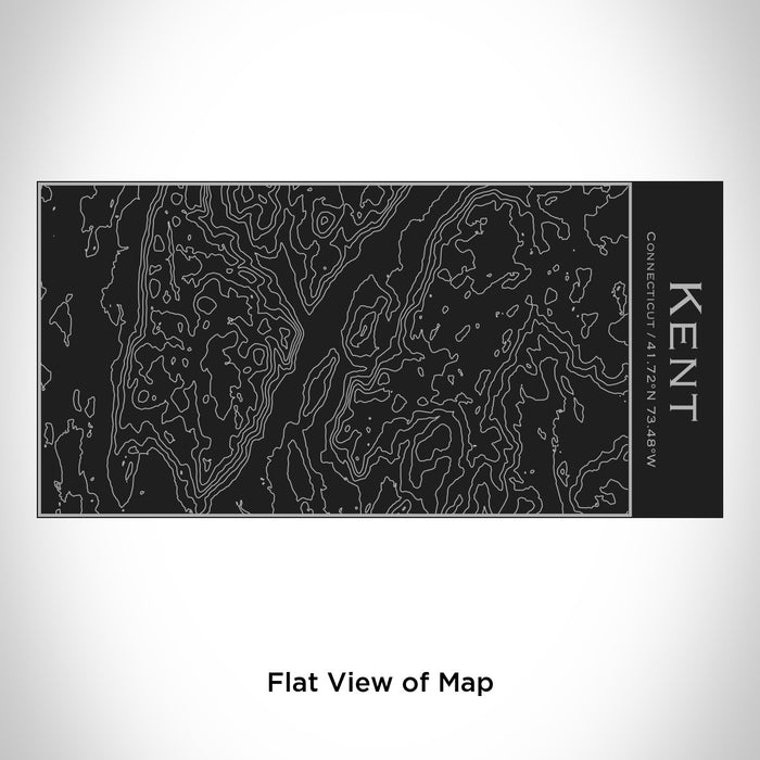 Rendered View of Kent Connecticut Map Engraving on 17oz Stainless Steel Insulated Cola Bottle in Black