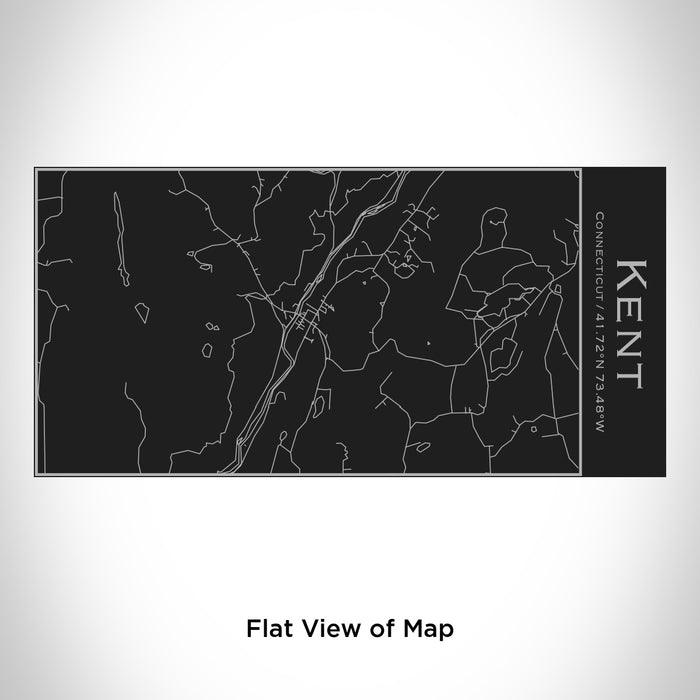 Rendered View of Kent Connecticut Map Engraving on 17oz Stainless Steel Insulated Cola Bottle in Black