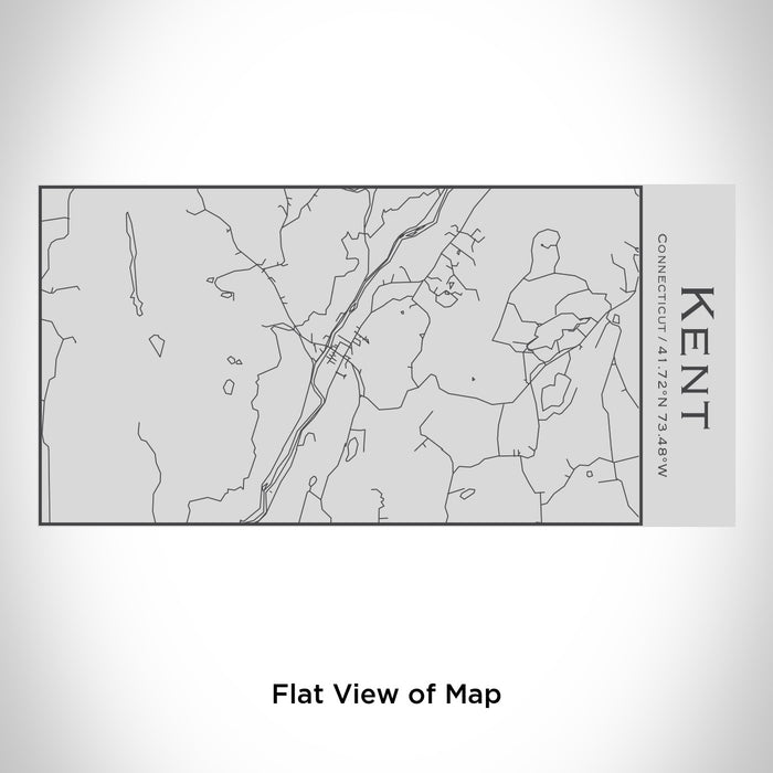 Rendered View of Kent Connecticut Map Engraving on 17oz Stainless Steel Insulated Cola Bottle