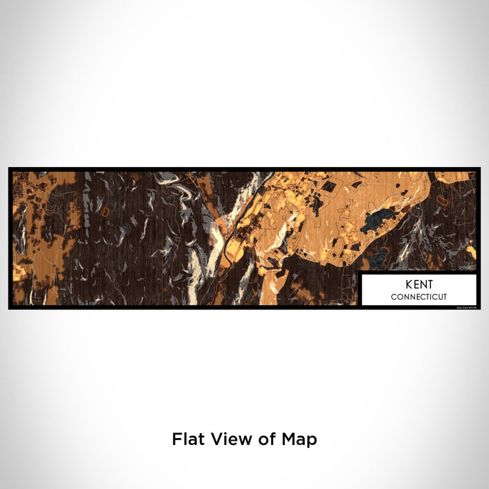 Flat View of Map Custom Kent Connecticut Map Enamel Mug in Ember