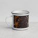 Left View Custom Kent Connecticut Map Enamel Mug in Ember