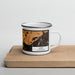 Right View Custom Kent Connecticut Map Enamel Mug in Ember