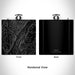 Rendered View of Kent Connecticut Map Engraving on 6oz Stainless Steel Flask in Black