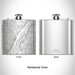 Rendered View of Kent Connecticut Map Engraving on 6oz Stainless Steel Flask