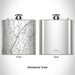 Rendered View of Kent Connecticut Map Engraving on 6oz Stainless Steel Flask