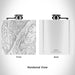 Rendered View of Kent Connecticut Map Engraving on 6oz Stainless Steel Flask in White