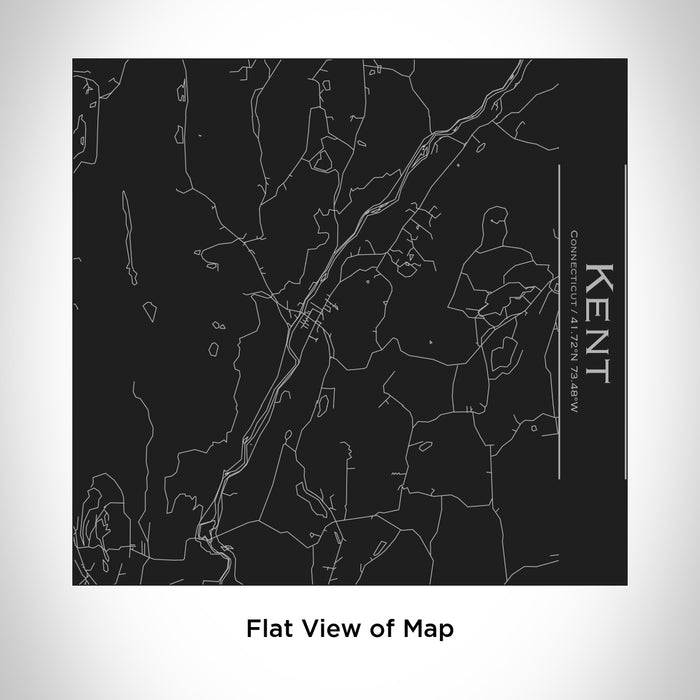 Rendered View of Kent Connecticut Map Engraving on 17oz Stainless Steel Insulated Tumbler in Black