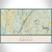 Kent Connecticut Map Print Landscape Orientation in Woodblock Style With Shaded Background