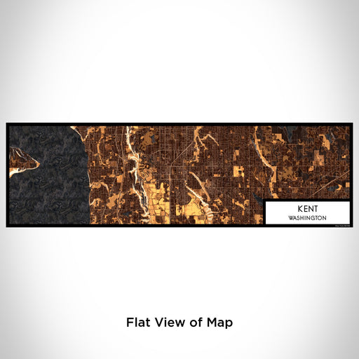 Flat View of Map Custom Kent Washington Map Enamel Mug in Ember