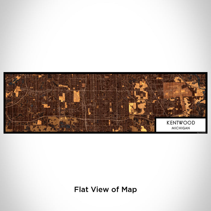 Flat View of Map Custom Kentwood Michigan Map Enamel Mug in Ember