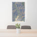 24x36 Kernville California Map Print Portrait Orientation in Afternoon Style Behind 2 Chairs Table and Potted Plant