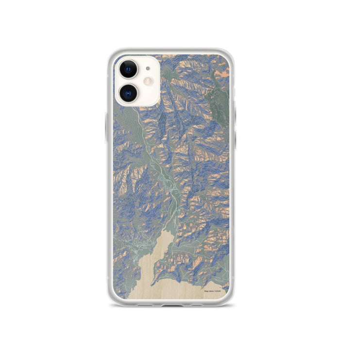 Custom iPhone 11 Kernville California Map Phone Case in Afternoon