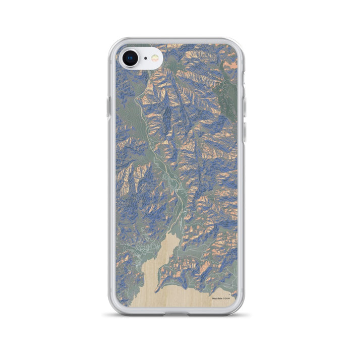Custom iPhone SE Kernville California Map Phone Case in Afternoon