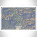 Kernville California Map Print Landscape Orientation in Afternoon Style With Shaded Background