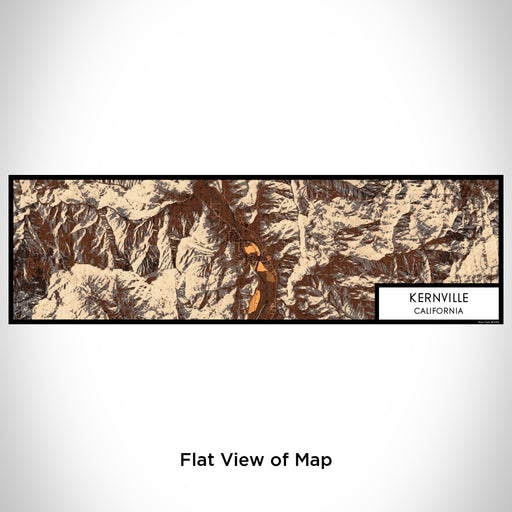 Flat View of Map Custom Kernville California Map Enamel Mug in Ember