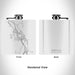 Rendered View of Kernville California Map Engraving on 6oz Stainless Steel Flask in White