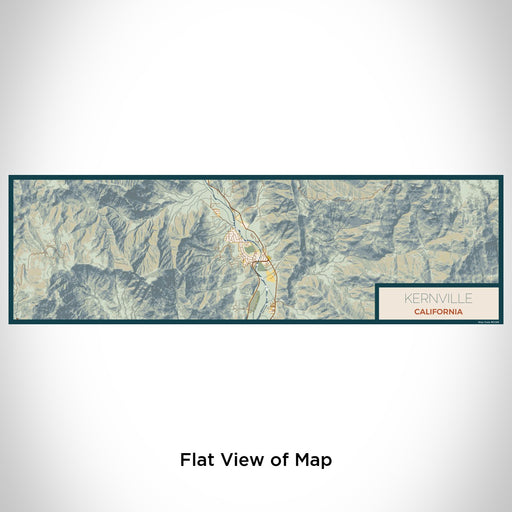 Flat View of Map Custom Kernville California Map Enamel Mug in Woodblock