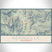 Kernville California Map Print Landscape Orientation in Woodblock Style With Shaded Background