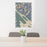 24x36 Ketchikan Alaska Map Print Portrait Orientation in Afternoon Style Behind 2 Chairs Table and Potted Plant