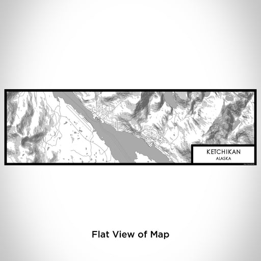 Flat View of Map Custom Ketchikan Alaska Map Enamel Mug in Classic