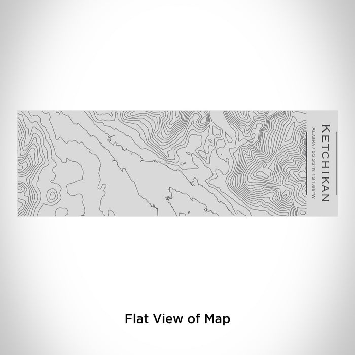 Rendered View of Ketchikan Alaska Map Engraving on 10oz Stainless Steel Insulated Cup with Sipping Lid