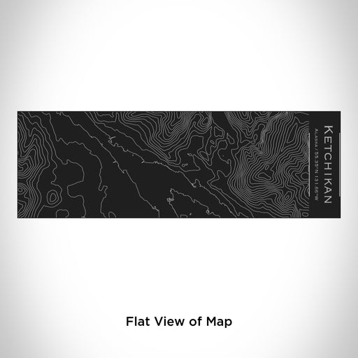 Rendered View of Ketchikan Alaska Map Engraving on 10oz Stainless Steel Insulated Cup with Sliding Lid in Black