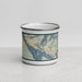 Front View Custom Ketchikan Alaska Map Enamel Mug in Woodblock