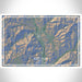 Ketchum Idaho Map Print Landscape Orientation in Afternoon Style With Shaded Background