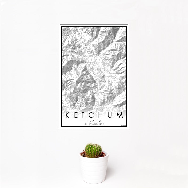 Ketchum Idaho Map Print in Classic — JACE Maps