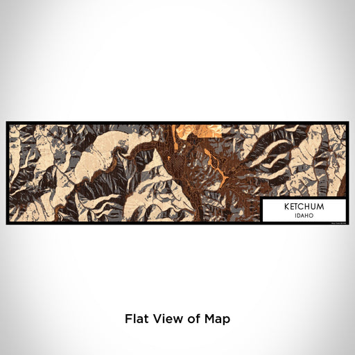 Flat View of Map Custom Ketchum Idaho Map Enamel Mug in Ember