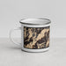 Left View Custom Ketchum Idaho Map Enamel Mug in Ember