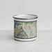Front View Custom Ketchum Idaho Map Enamel Mug in Woodblock