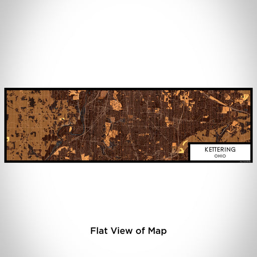 Flat View of Map Custom Kettering Ohio Map Enamel Mug in Ember