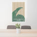 24x36 Keweenaw Peninsula Michigan Map Print Portrait Orientation in Afternoon Style Behind 2 Chairs Table and Potted Plant