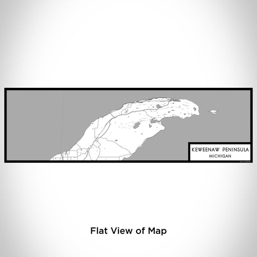 Flat View of Map Custom Keweenaw Peninsula Michigan Map Enamel Mug in Classic