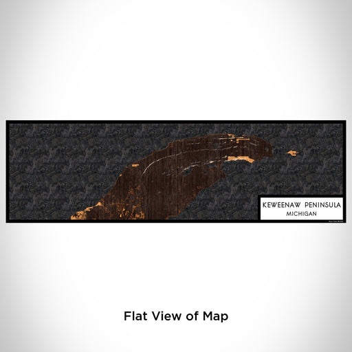 Flat View of Map Custom Keweenaw Peninsula Michigan Map Enamel Mug in Ember