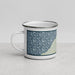 Left View Custom Keweenaw Peninsula Michigan Map Enamel Mug in Woodblock