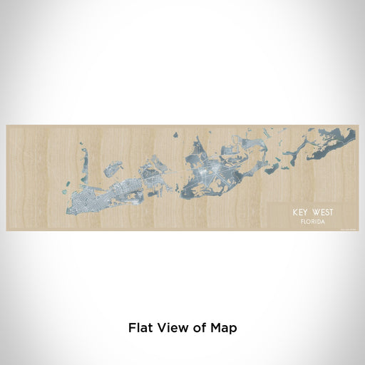 Flat View of Map Custom Key West Florida Map Enamel Mug in Afternoon