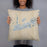 Person holding 18x18 Custom Key West Florida Map Throw Pillow in Afternoon
