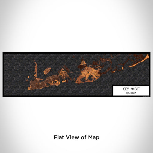 Flat View of Map Custom Key West Florida Map Enamel Mug in Ember