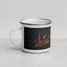 Left View Custom Key West Florida Map Enamel Mug in Ember