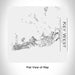 Rendered View of Key West Florida Map Engraving on 17oz Stainless Steel Insulated Tumbler in White