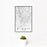 12x18 Kigali Rwanda Map Print Portrait Orientation in Classic Style With Small Cactus Plant in White Planter