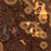 Kigali Rwanda Map Print in Ember Style Zoomed In Close Up Showing Details